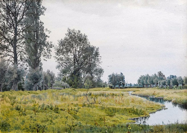     -,  (River Landscape near St. Ives, Huntingdonshire). 1897 (656x466, 365Kb)