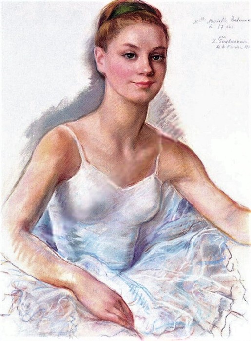 Портрет балерины Мюриэль Бельмондо 1962, 64?47 см (515x700, 95Kb)
