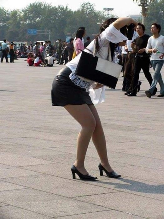Смешные фотографии, как китайские туристы снимают достопримечательности
