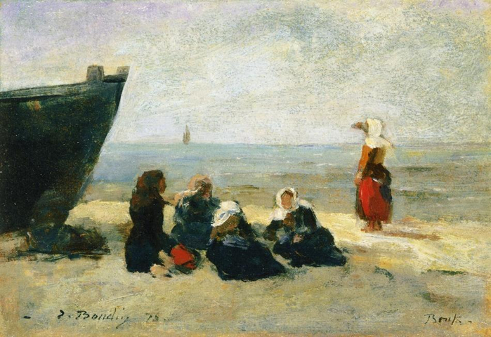 Eugene-Boudin-Berck-Fisherwomen-on-the-Beach (700x480, 367Kb)