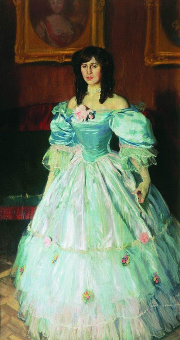 jenshina-v-golubom-kustodiev+ (371x700, 288Kb)