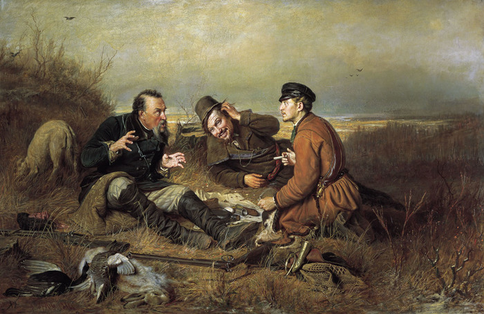 Описание картины «Дети сироты на кладбище», Перов, 1864