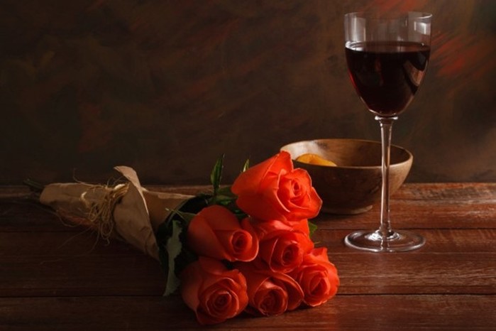 Вино и цветы, или Как удивить женщину