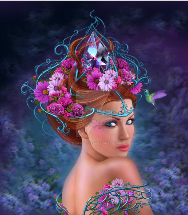 flower_queen__stock_illustration_by_alenalazareva-d8iwr76 (612x700, 498Kb)