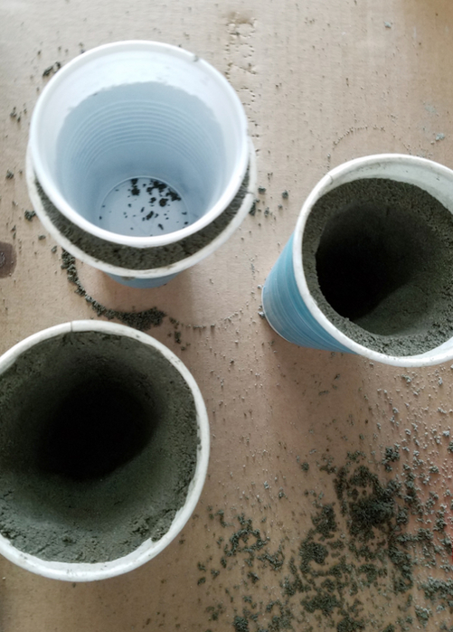 how to make concrete planters using coffee cups (501x700, 331Kb)