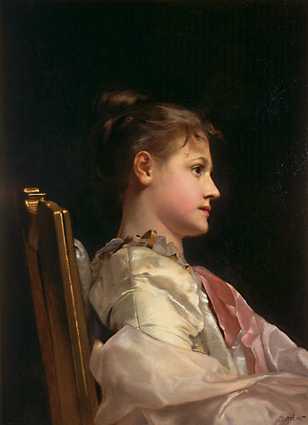3a Václav Brožík (Czech artist, 1851-1901) Girl in Armchair (435x600, 42Kb)