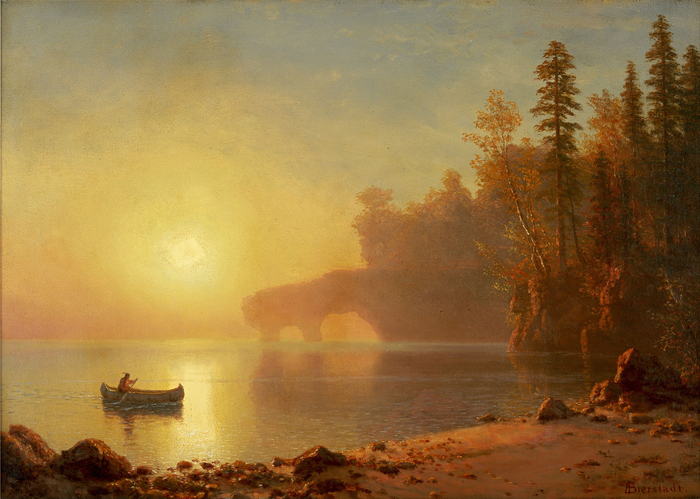 Albert_Bierstadt_-_Indian_Canoe (700x499, 413Kb)