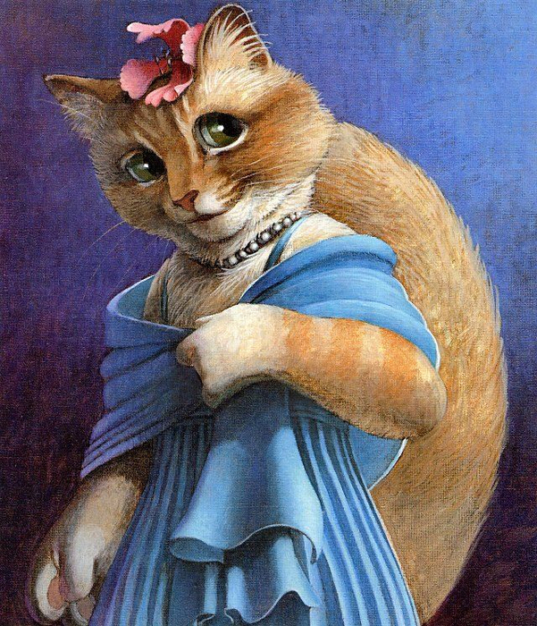 801fe117d07b6d91c96a1d01f82f4bee--cat-art-glamour (601x700, 580Kb)