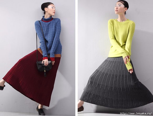 Идеи для вязания юбки