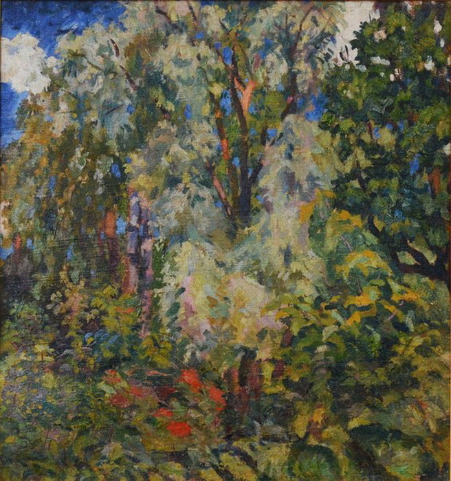 1920-е Пейзаж летний, 1920-е. ПКГ им. Савицкого (656x700, 213Kb)