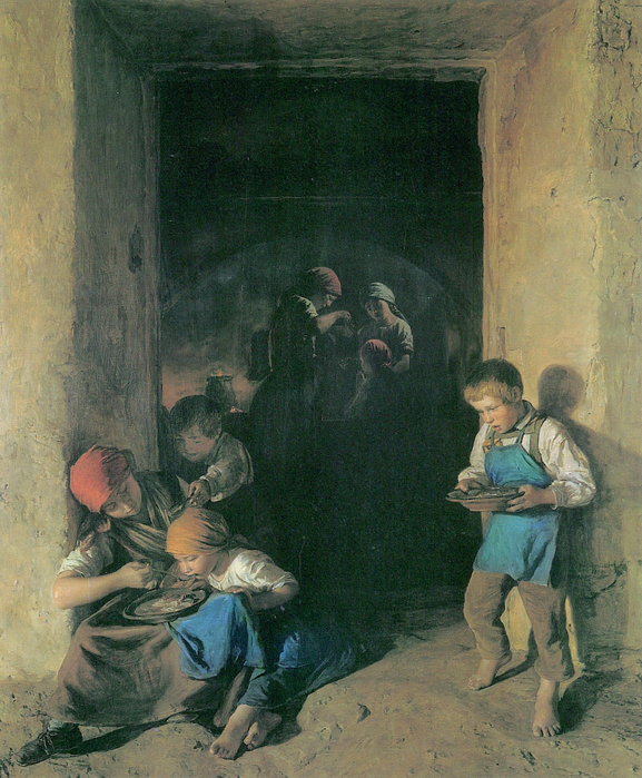 Kinder erhalten ihr Frühstück (577x700, 547Kb)