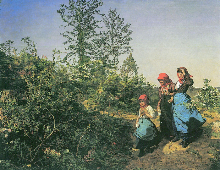 Kirchgang im Frühling (700x541, 596Kb)