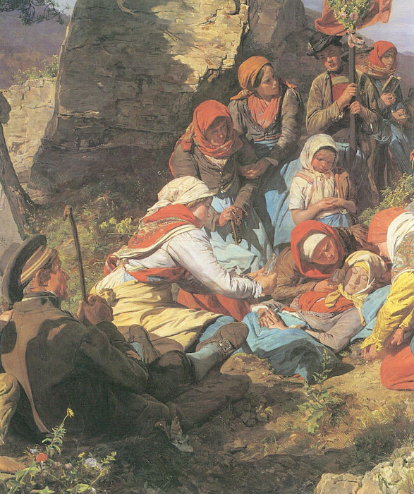 Die unterbrochene Wallfahrt, Detail (587x700, 609Kb)