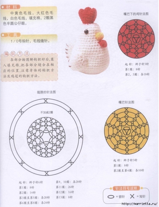 Курочка амигуруми. Схемы вязания (2) (537x700, 251Kb)