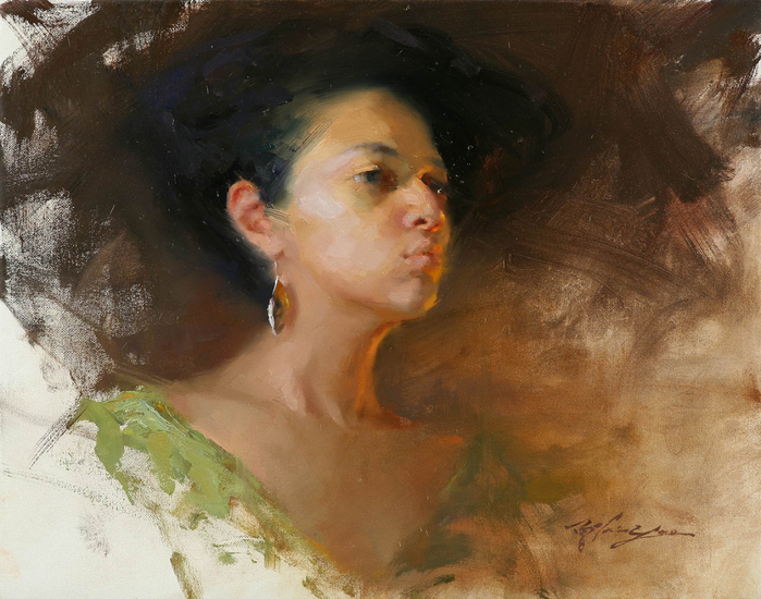 Girl with Green Shirt (700x550, 412Kb)