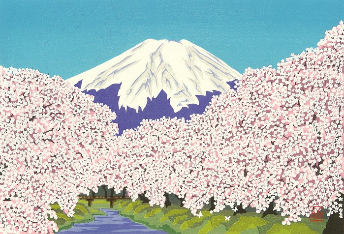 Mt. Fuji in Spring (700x476, 506Kb)