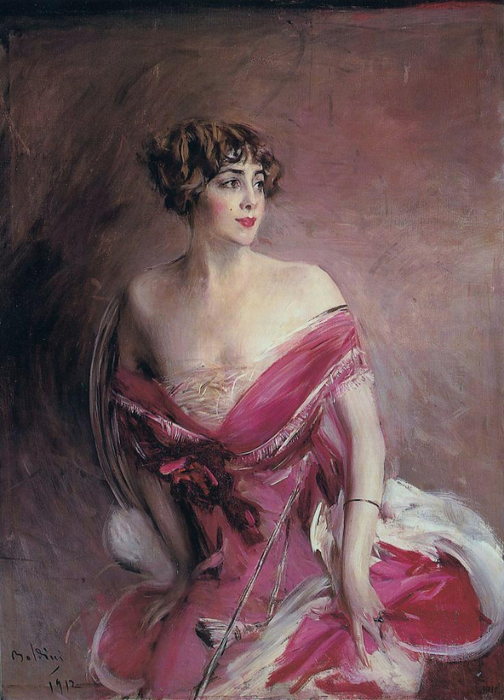 Portrait of Mlle de Gillespie, La Dame de Biarritz, 1912 (504x700, 358Kb)