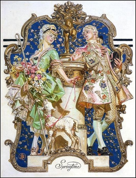 Двое в живописи... - художник Джозеф Лейендекер4 (533x700, 128Kb)