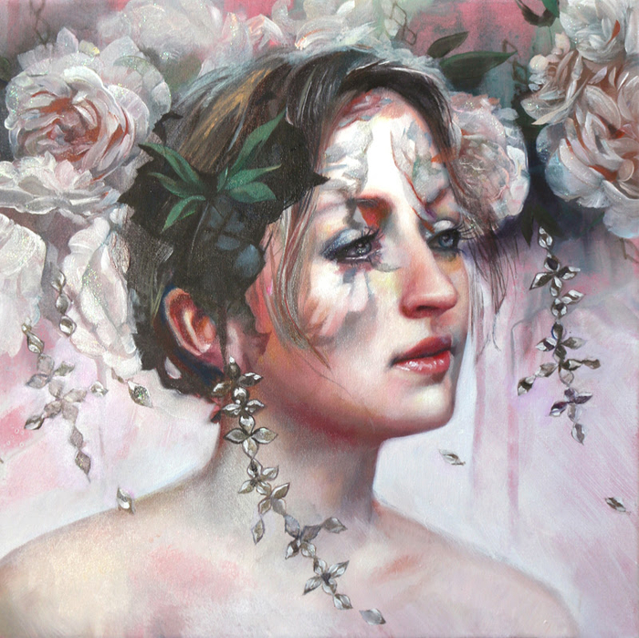 Elysion - 30x30cm Pop Surrealism by Lioba Brückner from Germany (700x699, 586Kb)