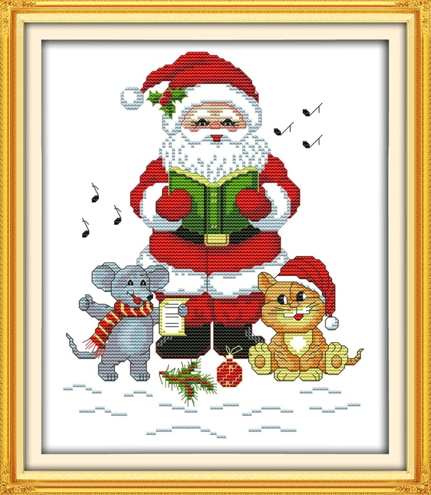 Santa-Claus-with-cat-and-mouse-counted-printed-on-fabric-14CT-11CT-Cross-Stitch-kits-embroidery (609x700, 397Kb)