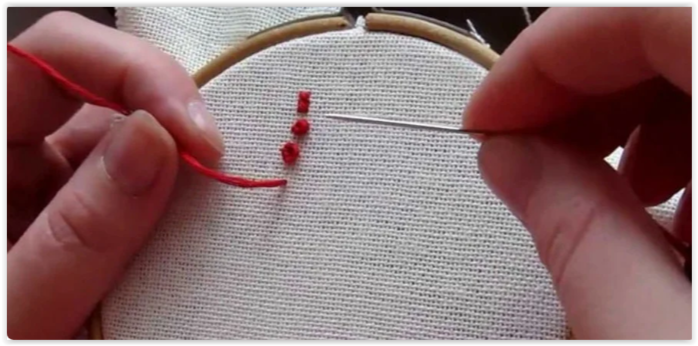 Мастер Класс: Как вышивать французский узелок