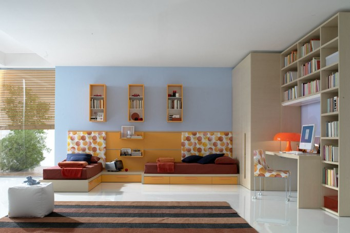 Детская комната для двоих детей. Дизайн интерьера (13) (682x454, 182Kb)