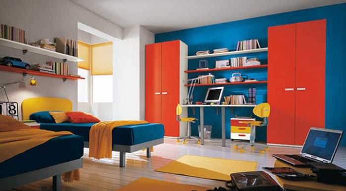 Детская комната для двоих детей. Дизайн интерьера (17) (700x387, 279Kb)