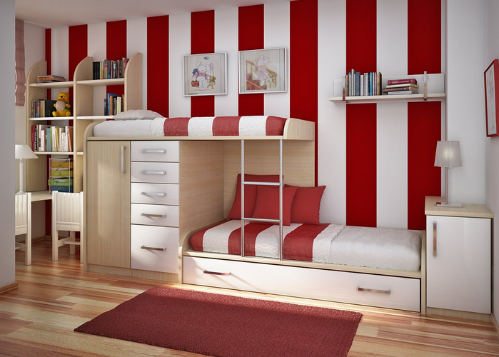 Детская комната для двоих детей. Дизайн интерьера (19) (700x500, 299Kb)