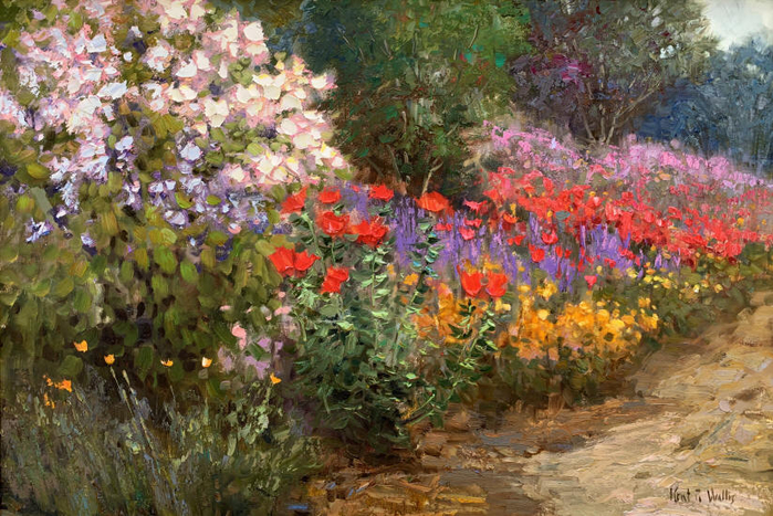 Kent R. Wallis цветущий сад 11 (700x467, 501Kb)