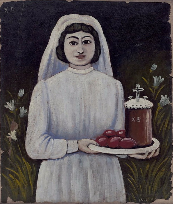 57 Нико Пиросмани. Женщина с пасхальными яйцами. 1910-е. Моск музей совр иск-ва (594x700, 144Kb)