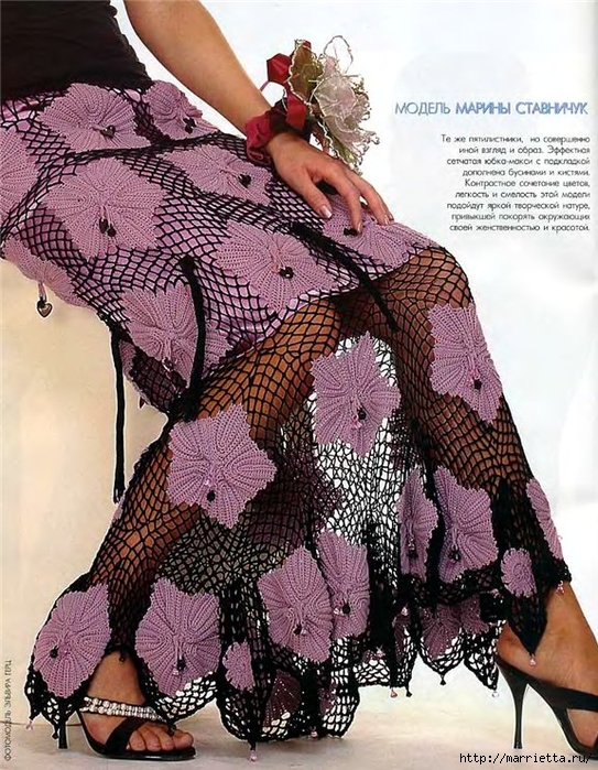 Вязание. Красивая юбка крючком (3) (543x700, 375Kb)