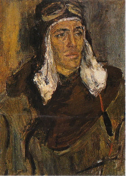 1942 Портрет военного летчика. Х, м. 70 х 50 см. Музей Древина, Мск (500x700, 204Kb)