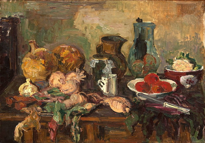 1942 Овощи. Х, м. 70х100 см. Тульский ХМ (700x489, 176Kb)