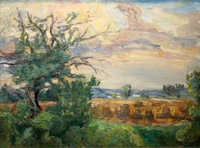 1946 Сухой дуб. Х, м. 59,5х79,5 см. Гал Элизиум, Мск (2) (700x518, 154Kb)