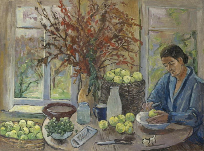 1949 Автопортрет на даче. Х, м. 98 by 133.5 cm. Аук MacDougall's Лондон 2019 (700x518, 143Kb)