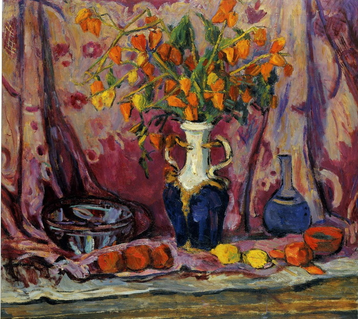 1952 Натюрморт на лиловом фоне. Холст, масло. 80 x 90 см Киевский национальный музей (700x624, 222Kb)