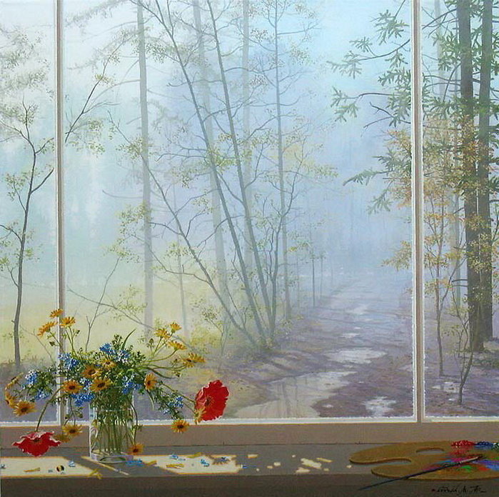 окна Художник М.Горбань (700x696, 133Kb)