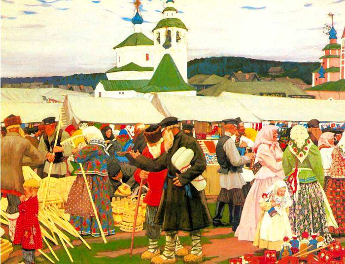 Кустодиев. Ярмарка (700x537, 505Kb)