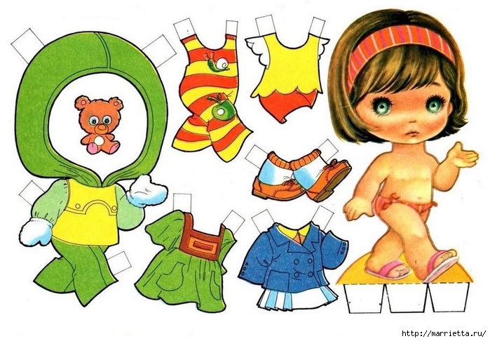 Бумажные вырезалки - одевалки для маленьких девочек (1) (700x486, 254Kb)
