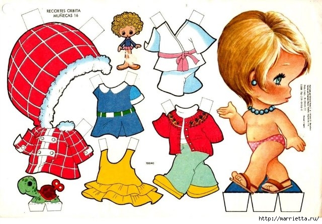 Бумажные вырезалки - одевалки для маленьких девочек (5) (640x445, 205Kb)
