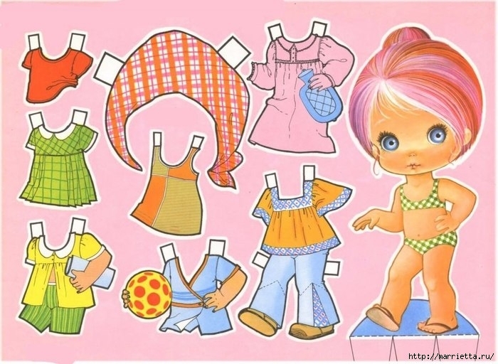 Бумажные вырезалки - одевалки для маленьких девочек (11) (700x512, 238Kb)
