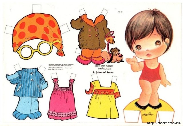 Бумажные вырезалки - одевалки для маленьких девочек (29) (640x443, 179Kb)
