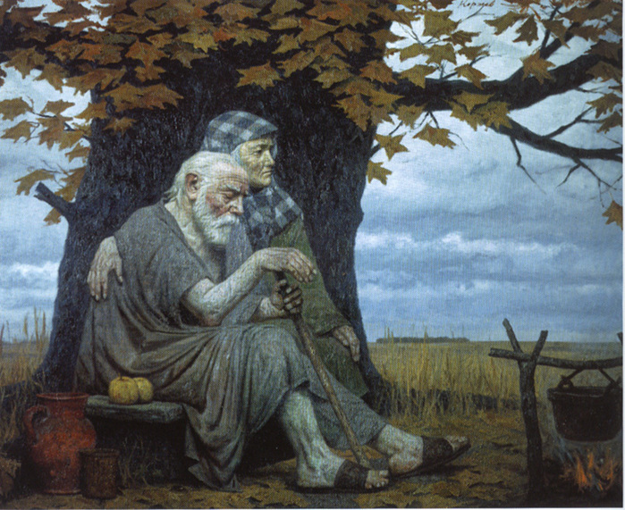 Художник Гелий Коржев двое5 (700x571, 220Kb)