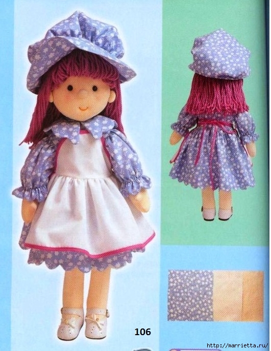 Как сшить куколку из капрона. Замечательный журнал с выкройками кукол (11) (531x686, 234Kb)