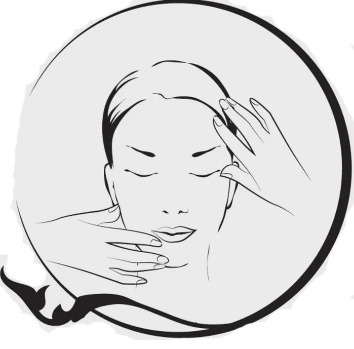 Facial massage clipart