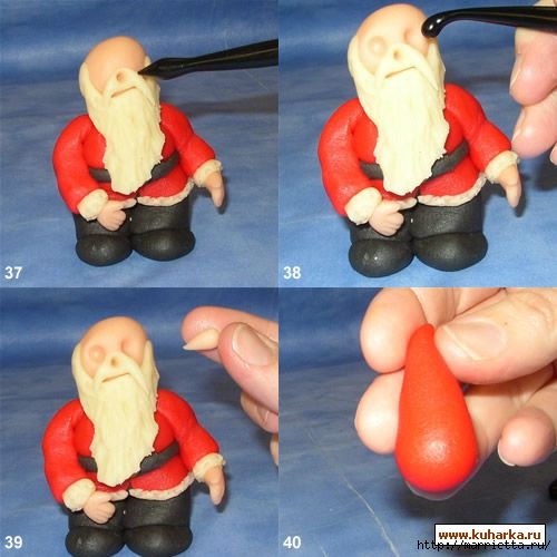Санта Клаус из марципана. Пошаговый фото мастер-класс (10) (500x500, 135Kb)