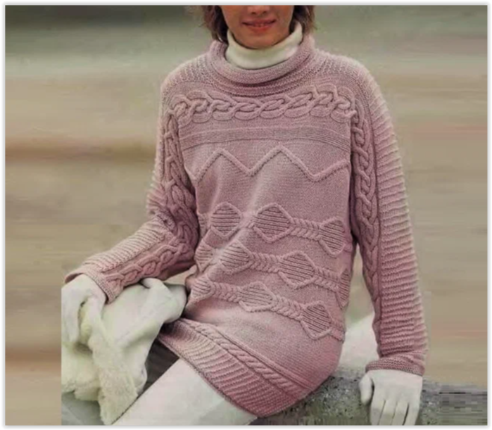 Пуловер с поперечными полосами: схема вязания, подробная инструкция, описание на сайте «Люди вяжут»