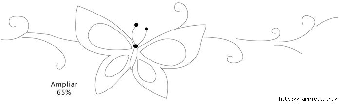 Бабочки на полотенце. Шаблоны для росписи (2) (700x215, 34Kb)