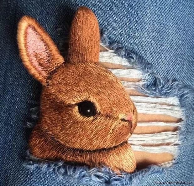Птицы вышивкой гладью. Декоративная брошь ручной работы (39) (619x596, 356Kb)