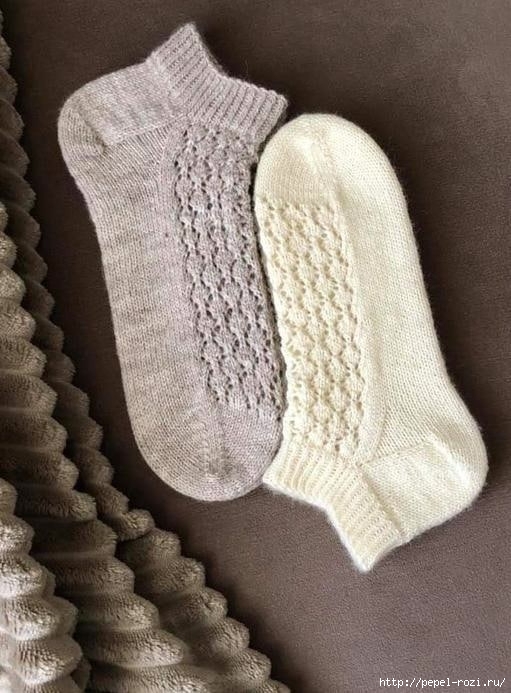 Схемы вязания носков спицами